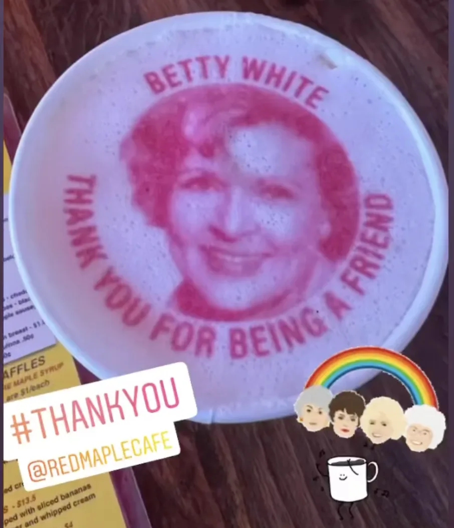 Printed tribute to Betty White
